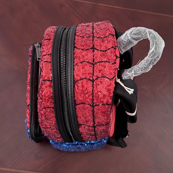 Loungefly Marvel Sequins Spiderman Mini Backpack New with Tags - Picture 6 of 13